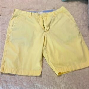 J. Crew Yellow Flat Front Shorts Lightweight Cotton